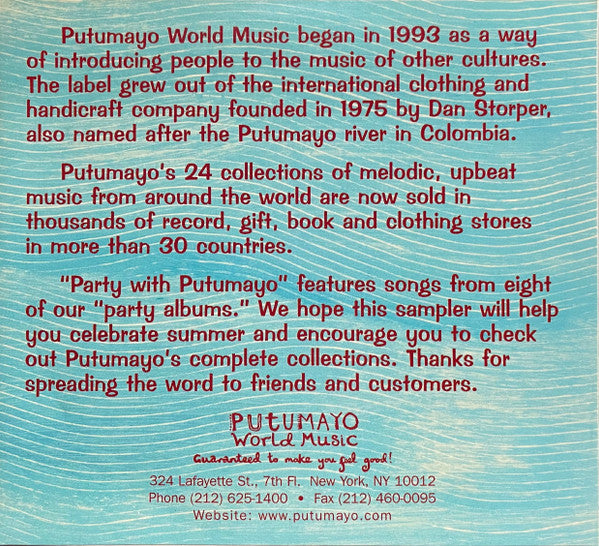 Various : Party With Putumayo (CD, Comp, Promo)