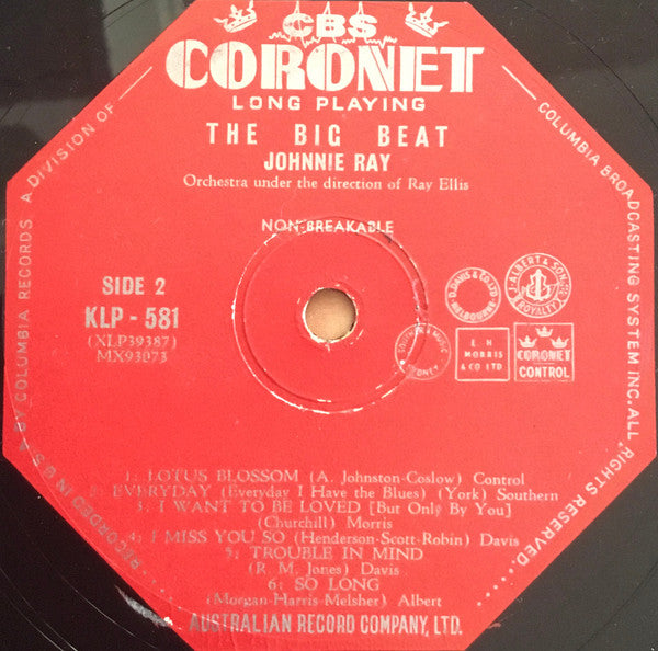 Johnnie Ray : The Big Beat (LP, Album, Mono)