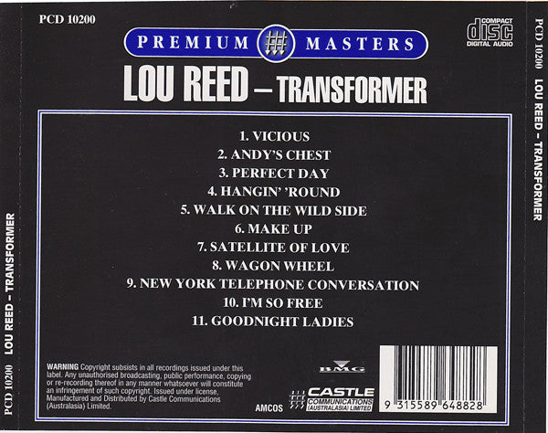 Lou Reed : Transformer (CD, Album, RE)