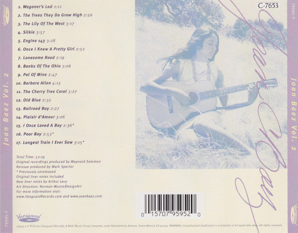 Joan Baez : Joan Baez, Vol. 2 (CD, Album, RE)