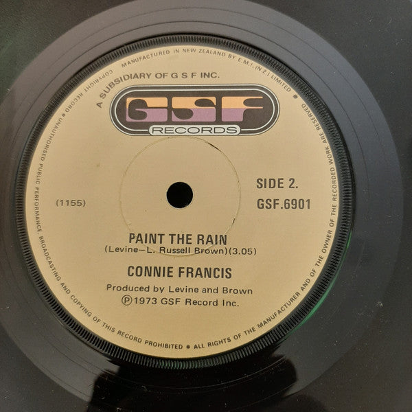 Connie Francis : Should I Tie A Ribbon Round The Old Oak Tree (The Answer) / Paint The Rain (7", Single)
