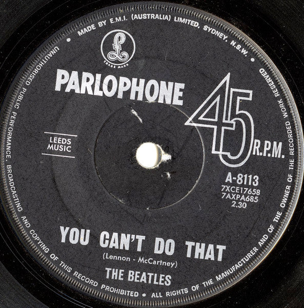 The Beatles : Can't Buy Me Love (7", Single, Mono)