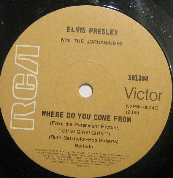 Elvis Presley With The Jordanaires : Return To Sender (7", RE)