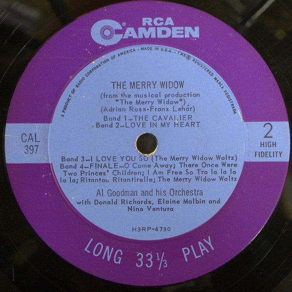 Al Goodman And His Orchestra : The Merry Widow (LP, Album)