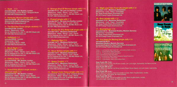 Deep Purple : Smoke On The Water - The Best Of - (CD, Comp)