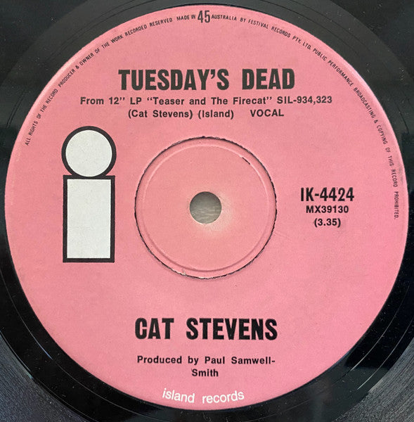 Cat Stevens : Peace Train (7", Single)