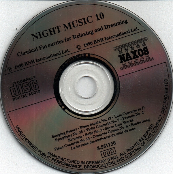 Various : Night Music 10 (Classical Favourites For Relaxing And Dreaming) (CD, Comp)