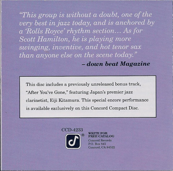 The Scott Hamilton Quintet : In Concert (CD, Album)