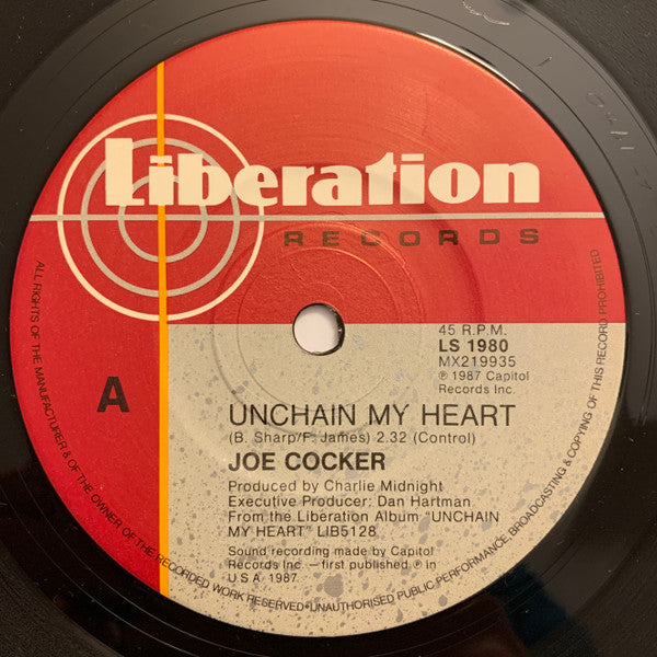 Joe Cocker : Unchain My Heart (7", Single)