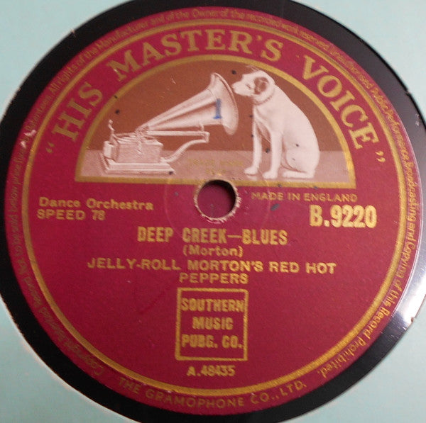 Jelly Roll Morton Trio / Jelly Roll Morton's Red Hot Peppers : Shreveport-Stomp / Deep Creek-Blues (Shellac, 10")