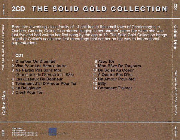 Céline Dion : The Solid Gold Collection (2xCD, Comp)