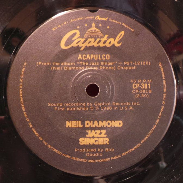 Neil Diamond : Love On The Rocks (7", Single)