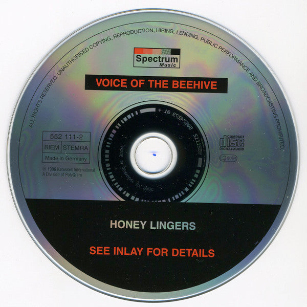 Voice Of The Beehive : Honey Lingers (CD, Album, RE)