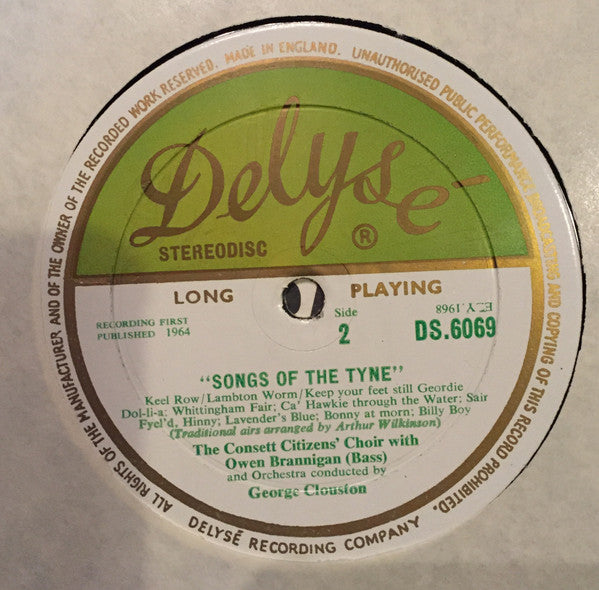 Owen Brannigan With Consett Citizens' Choir : Songs Of The Tyne (LP, Album)