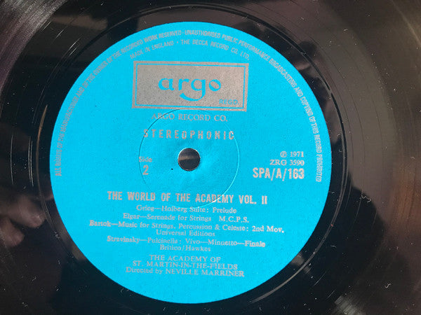 The Academy Of St. Martin-in-the-Fields Directed By Neville Marriner* : The World Of The Academy Vol. II (LP, Comp)