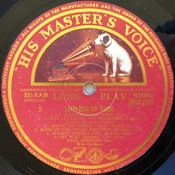 Paul Robeson : Emperor Of Song! (10", Comp)