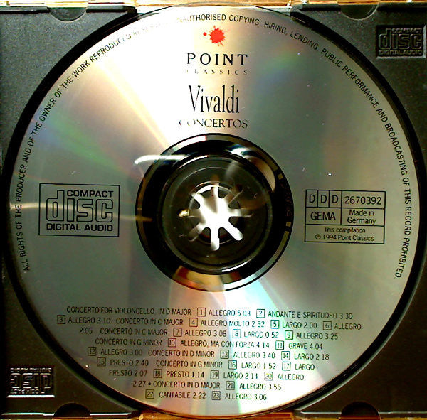 Antonio Vivaldi : Concertos (CD, Album)