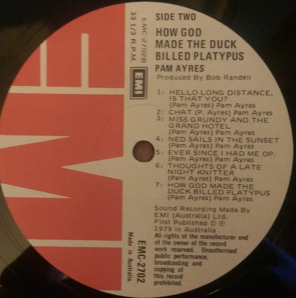 Pam Ayres : How God Made The Duck Billed Platypus (LP)