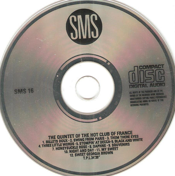 The Quintet Of The Hot Club Of France* Featuring Stephane Grapelli* And Django Reinhardt : The Quintet Of The Hot Club Of France (CD, Comp)