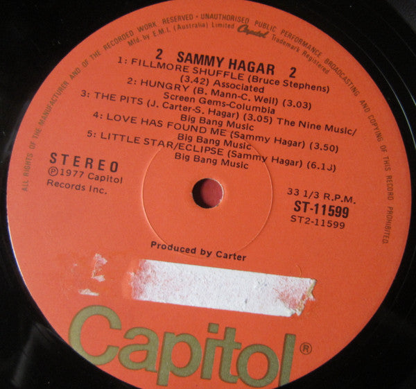 Sammy Hagar : Sammy Hagar (LP, Album)