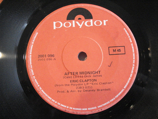 Eric Clapton : After Midnight (7", Single)