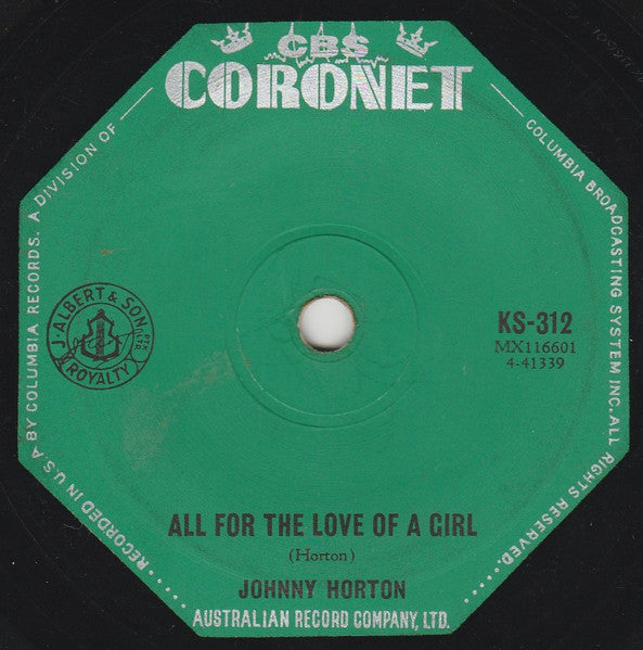 Johnny Horton : The Battle Of New Orleans / All For The Love Of A Girl (7", Single)