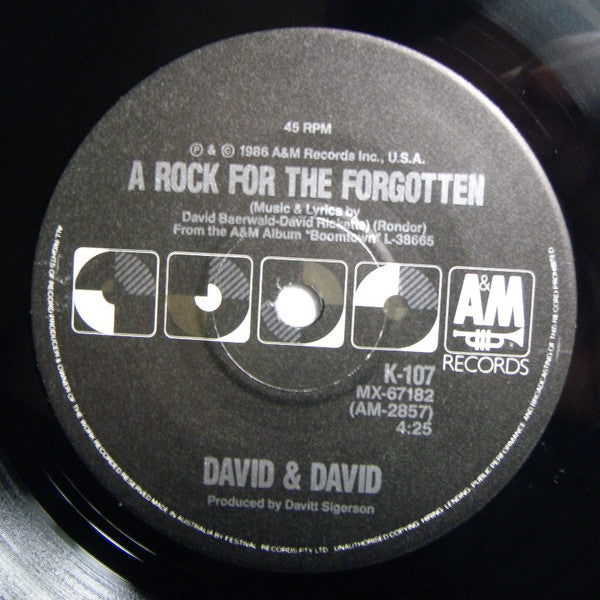 David & David* : Welcome To The Boomtown (7", Single)