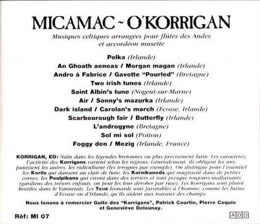 Micamac : O'Korrigan (Volume 6) (CD)