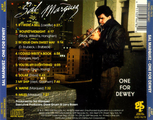Sal Marquez : One For Dewey (CD, Album)