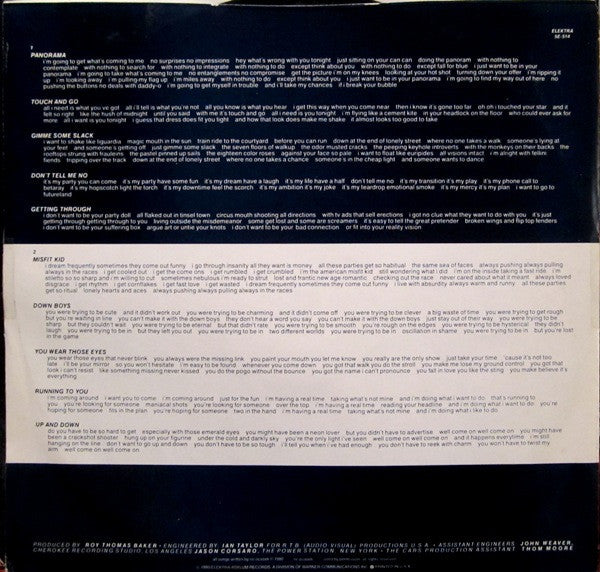 The Cars : Panorama (LP, Album, Club)