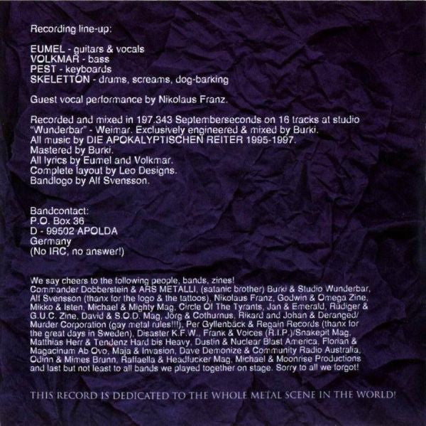 Die Apokalyptischen Reiter : Soft & Stronger (CD, Album)