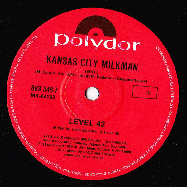 Level 42 : Follow Me (7")