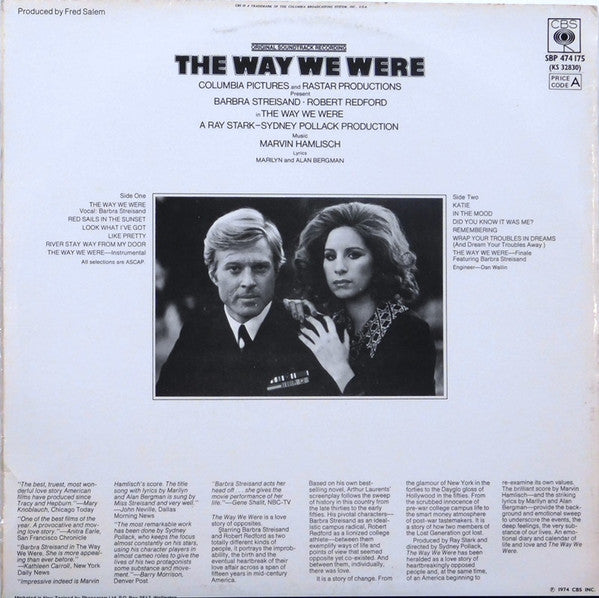 Marvin Hamlisch : The Way We Were (Original Soundtrack Recording) (LP, Album)