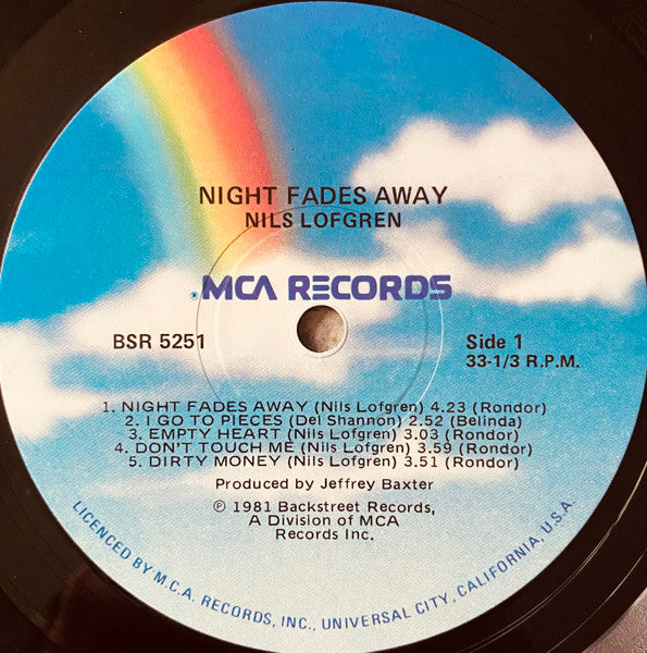 Nils Lofgren : Night Fades Away (LP, Album)