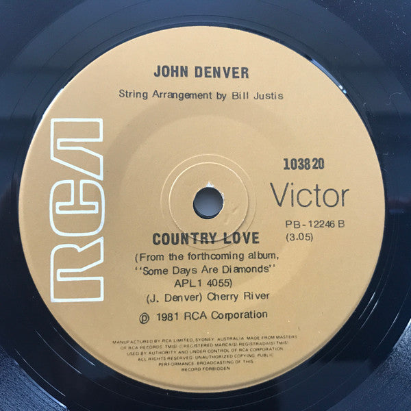 John Denver : Some Days Are Diamonds (Some Days Are Stone) (7", Single)