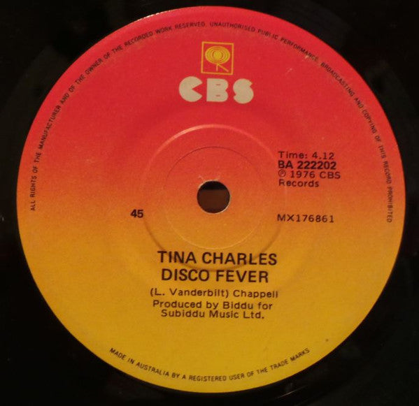 Tina Charles : I Love To Love (But My Baby Loves To Dance) (7", Single)