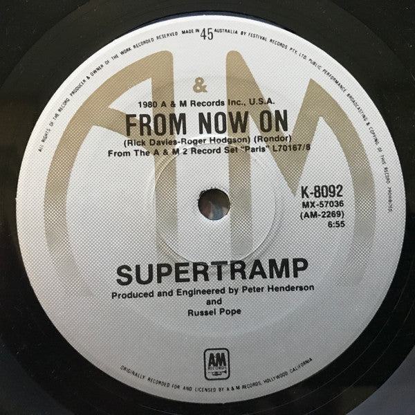 Supertramp : Dreamer (7", Single, Ltd)