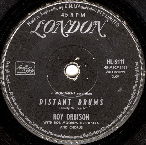Roy Orbison : Falling / Distant Drums (7", Single)
