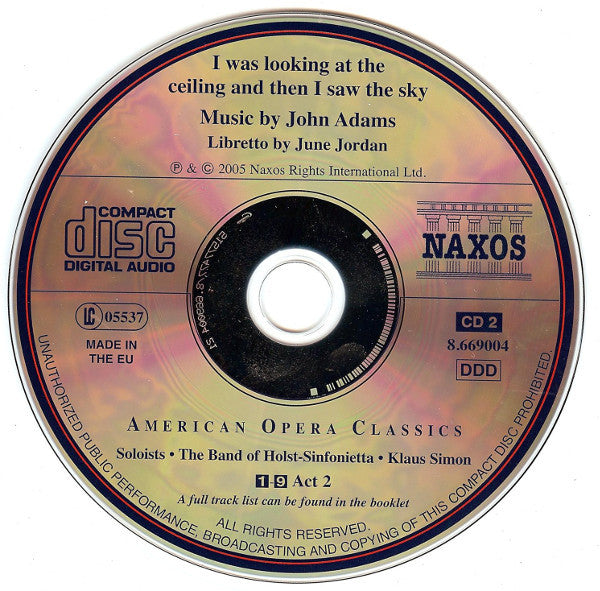 John Adams : I Was Looking At The Ceiling And Then I Saw The Sky (2xCD)