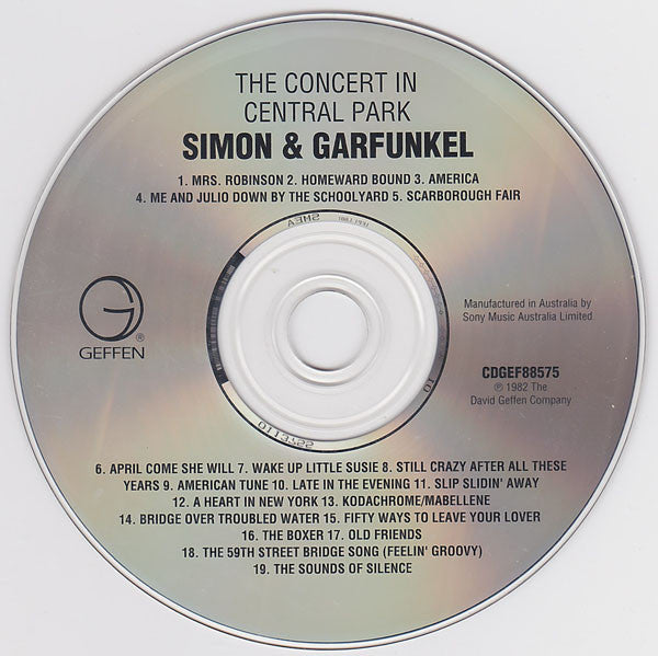 Simon & Garfunkel : The Concert In Central Park (CD, Album, RE)