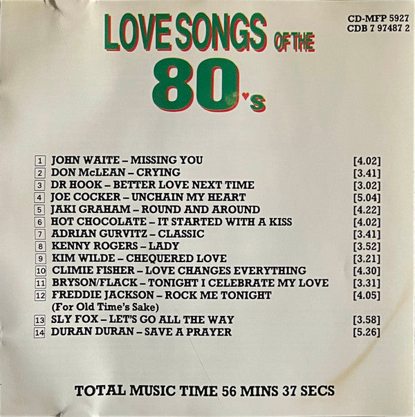 Various : Love Songs Of The 80♥s (CD, Comp)