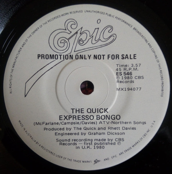The Quick : Hip, Shake, Jerk! (7", Single, Promo)
