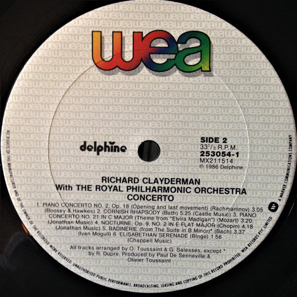 Richard Clayderman : Concerto (LP, Album)
