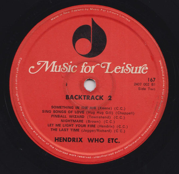 Various : Backtrack 2 (LP, Comp, Mono)