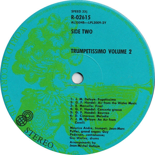 Maurice André : Trumpetissimo Vol. 2 (LP, Album, Club, RE)