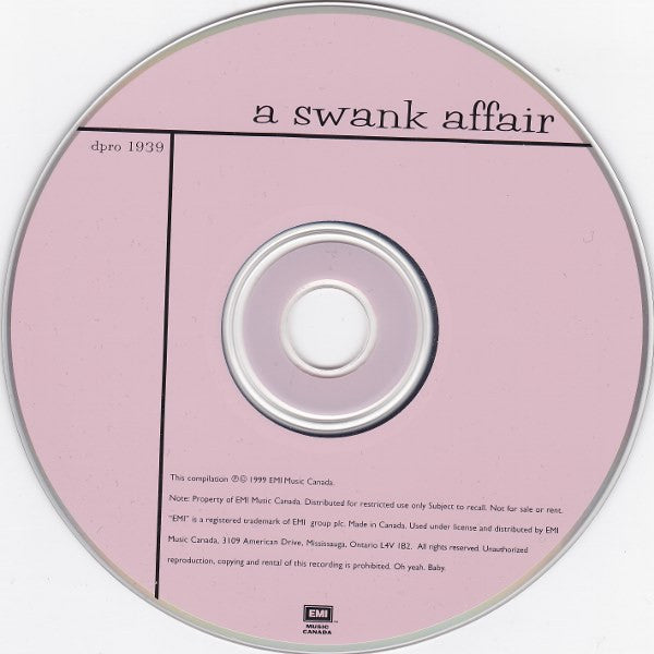 Various : A Swank Affair (CD, Comp, Promo, Smplr)