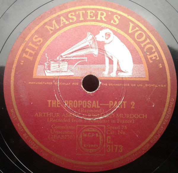 Arthur Askey & Richard Murdoch : The Proposal (Shellac, 12")