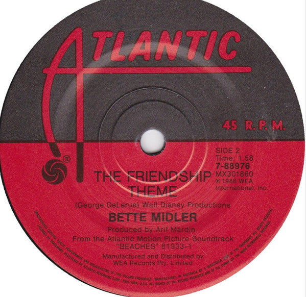 Bette Midler : Under The Boardwalk (7")