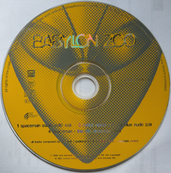 Babylon Zoo : Spaceman (CD, Single)