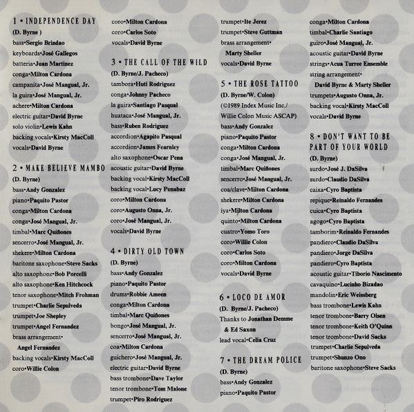 David Byrne : Rei Momo (CD, Album)